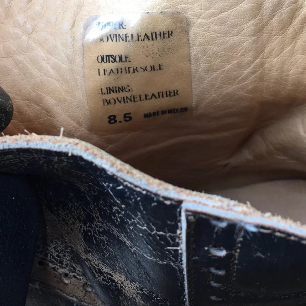 Women’s Bed Stu Distressed Brown Ankle Boots Size 8.5 - Picture 5 of 9